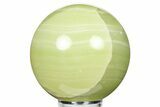 Polished Green Calcite Sphere - Pakistan #265556-1